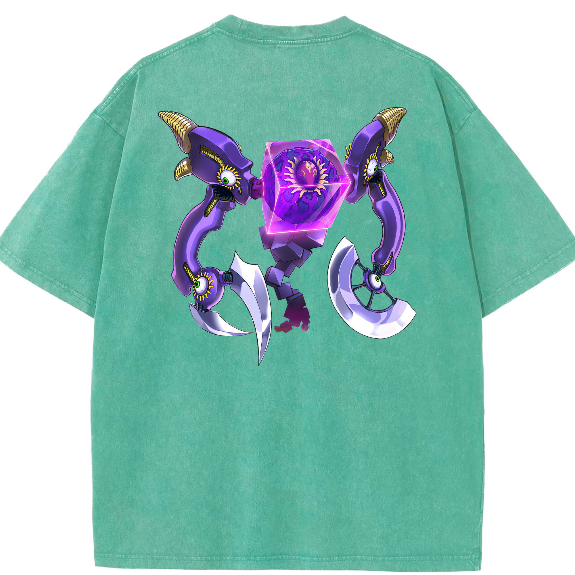 （画像用） 遊☆戯☆王 Yu-Gi-Oh! 綿100% ヴィンテージ風 半袖Tシャツ（背面プリント）